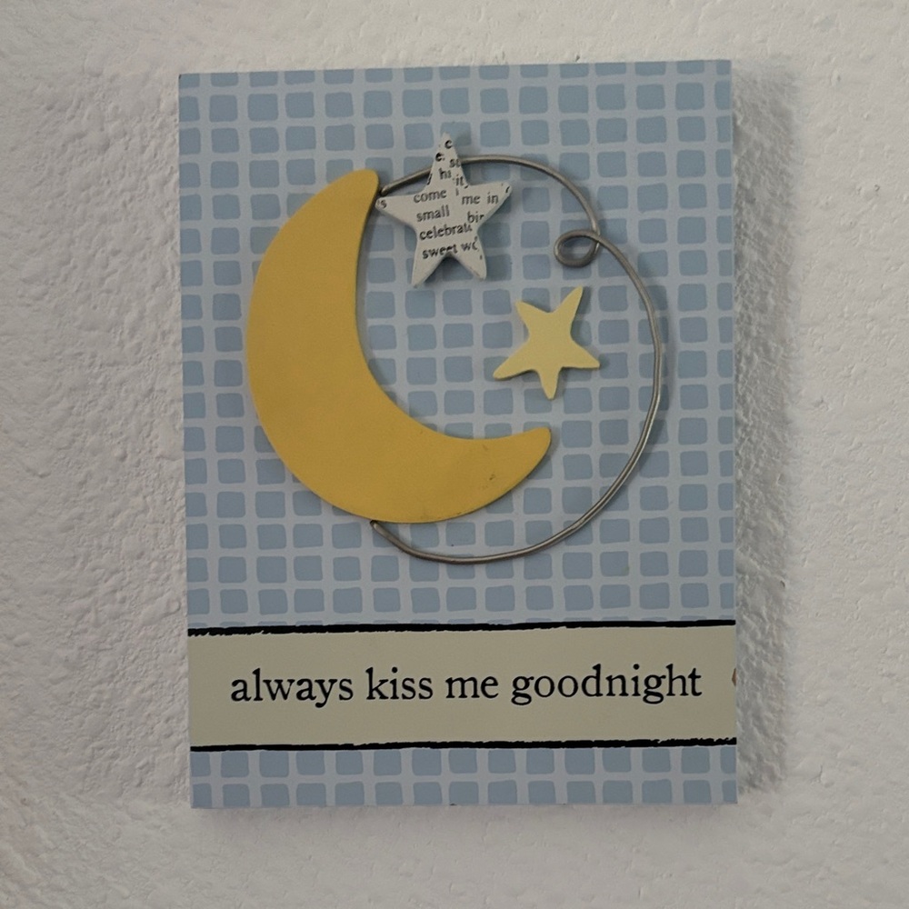 Fetco Blue and Yellow Moon Wall Art